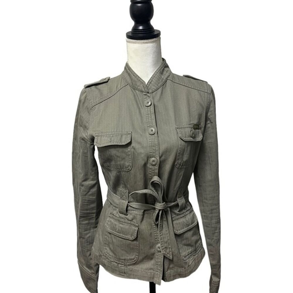 Billabong green utility jacket with belt